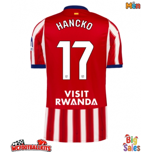 Atletico Madrid David Hancko #17 Replica Home Stadium Shirt 2026-27 Short Sleeve